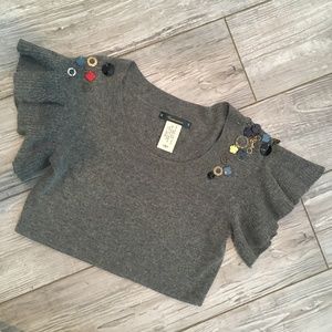 Anthropologie Cropped Detailed Sweater